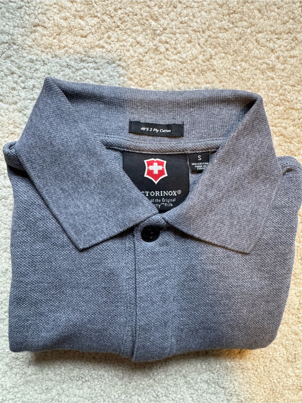 Victorinox Men’s Charcoal Polo Shirt